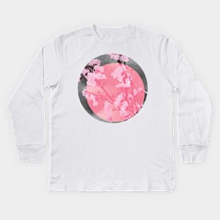 Vietnam Peach Blossom Hoa Dao Tet Holiday Kids Long Sleeve T-Shirt